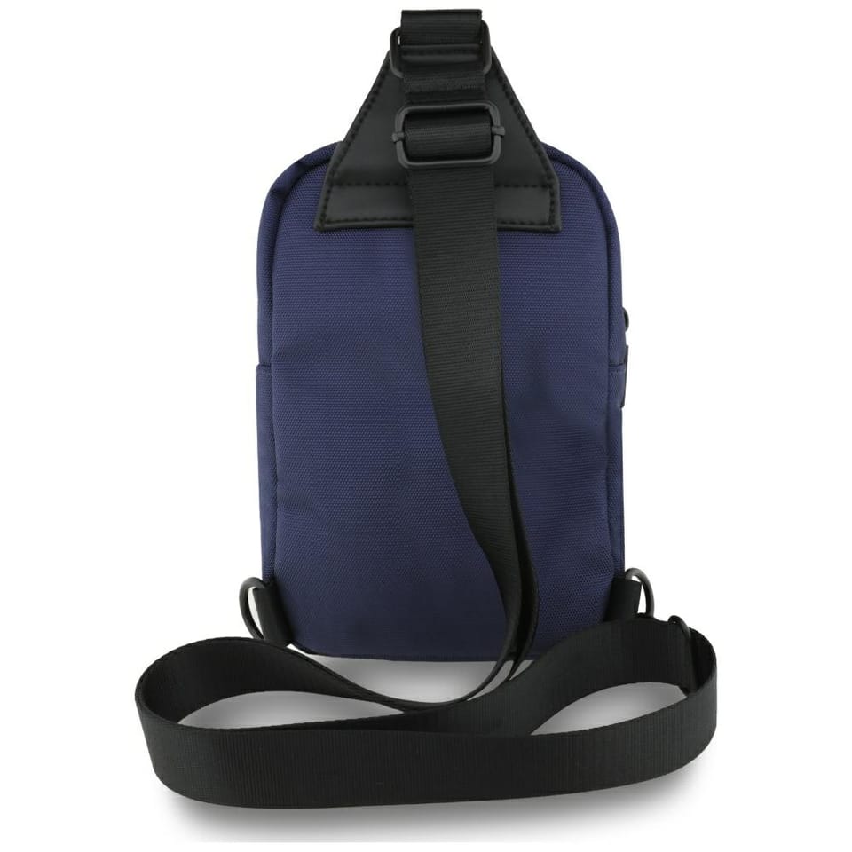 Torebka na telefon BMW Nylon             Pocket&Metal Logo Crossbody granatowy