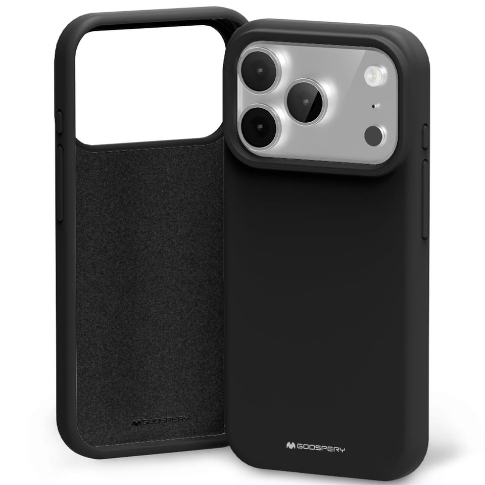 Etui Mercury Silicone do iPhone 17 Pro   czarny