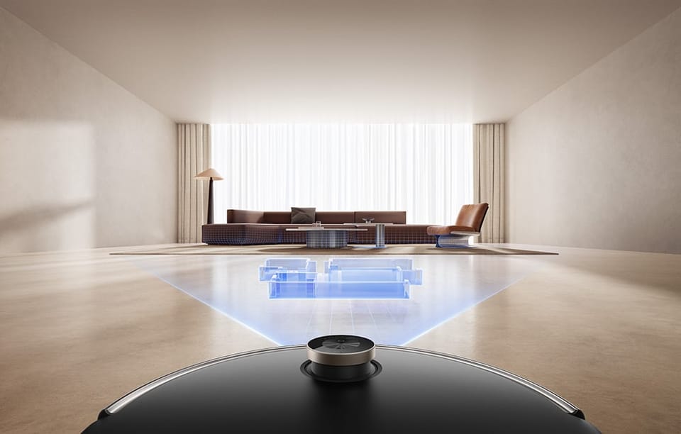 Robot sprzątający tworzy mapę pomieszczenia. 