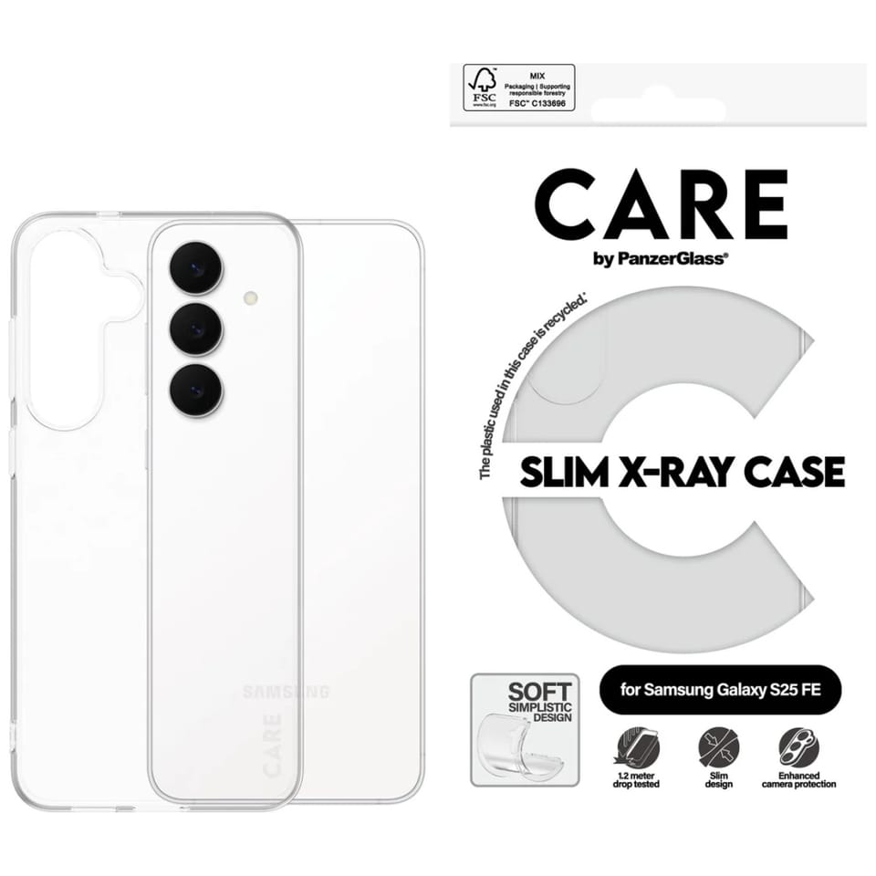 Etui CARE by PanzerGlass Fashion X-Ray   do Samsung Galaxy S25 FE przezroczysty
