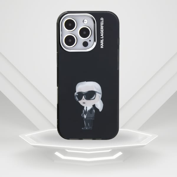 Etui Karl Lagerfeld IML Aquarelle Karl   & Logo MagSafe do iPhone 16 Pro czarny