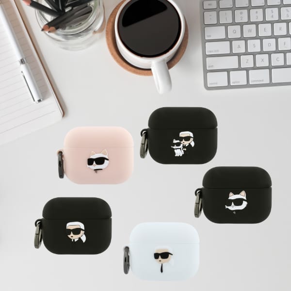 Etui Karl Lagerfeld Silicone Choupette   Head 3D do AirPods Pro 3 czarny