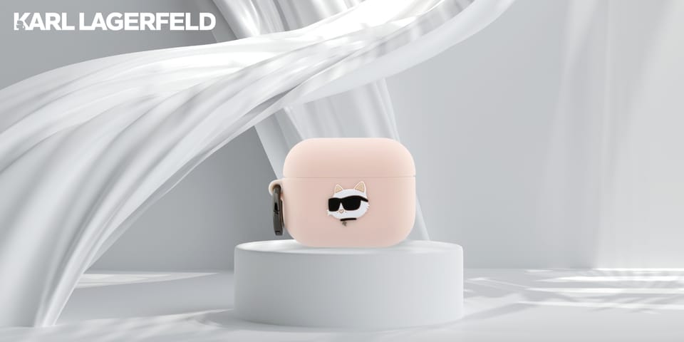 Etui Karl Lagerfeld Silicone Chaupette   Head 3D do AirPods Pro 3 różowy