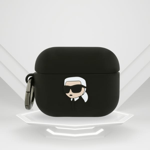 Etui Karl Lagerfeld Silicone Karl Head   3D do AirPods Pro 3 czarny