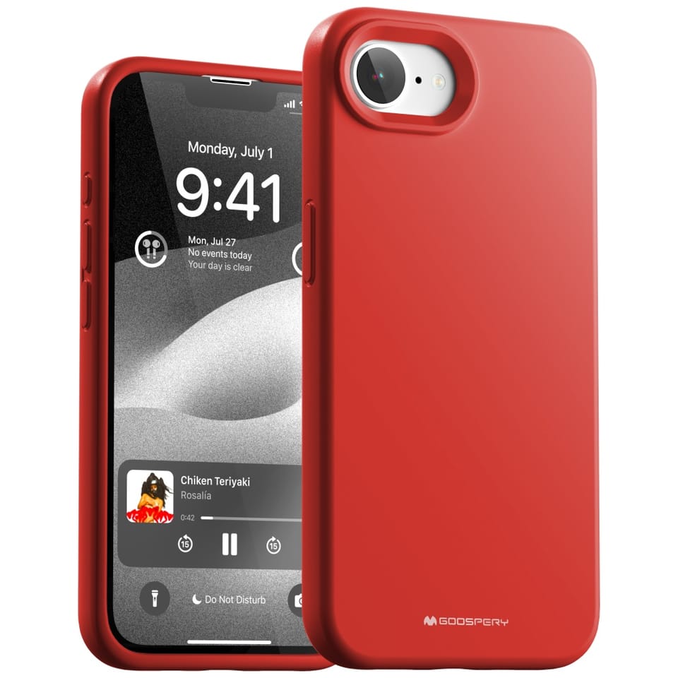 Etui Mercury Silicone do iPhone 16e      czerwony