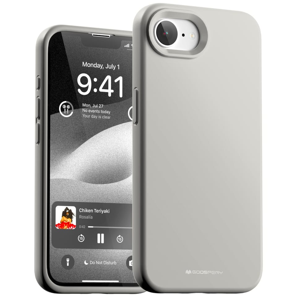 Etui Mercury Silicone do iPhone 16e      kamienny