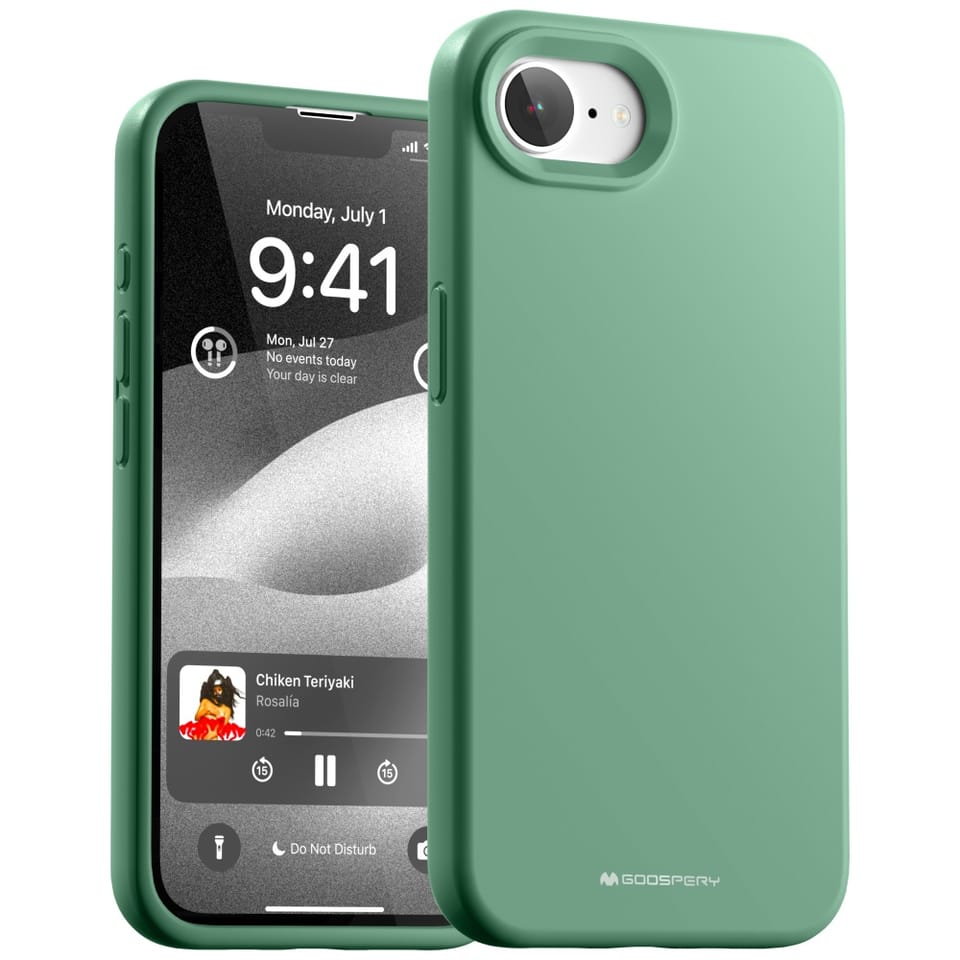 Etui Mercury Silicone do iPhone 16e      zielony