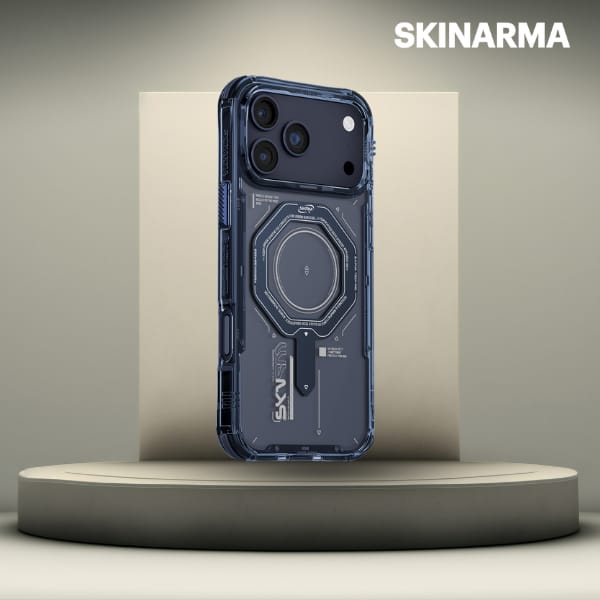 Etui Skinarma Magma do iPhone 17 Pro     Magnetic Charging niebieski