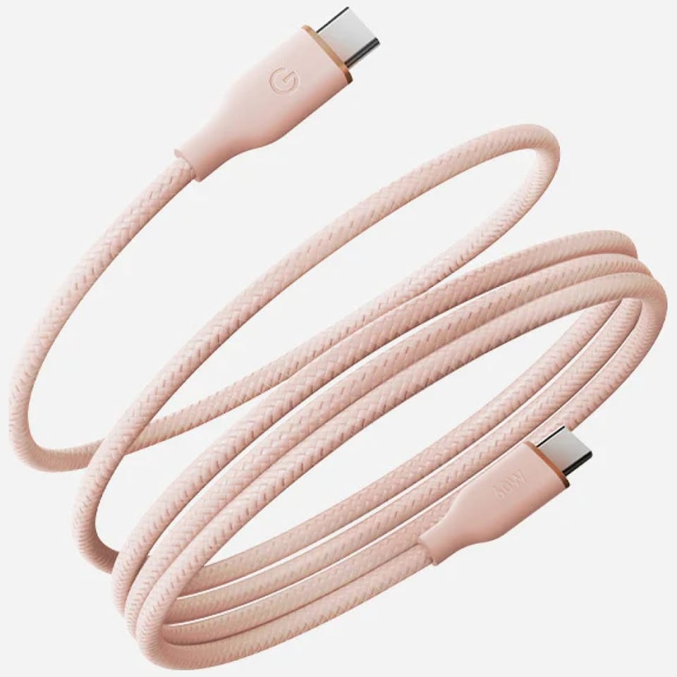 Kabel Energea Helix 60 USB-C do USB-C    magnetyczny 480Mbps 60W 1.5m różowy