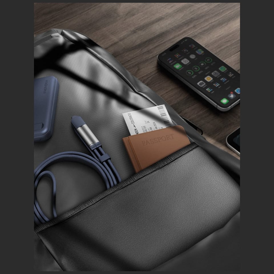 Kabel Energea Sheath Travel 2w1 USB-C do USB-C/USB-A 480Mbps 60W 1.2m gunmetal