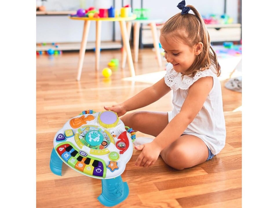 Multifunkcyjny Edukacyjny Muzyczny Stolik Dla Dzieci Pianinko Mikrofon