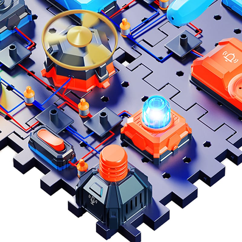 Zestaw Do Eksperymentów Naukowych Sygnalizacja Świetlna Wiatrak Zabawka Naukowa Eksperyment Obwód Elektroniczny