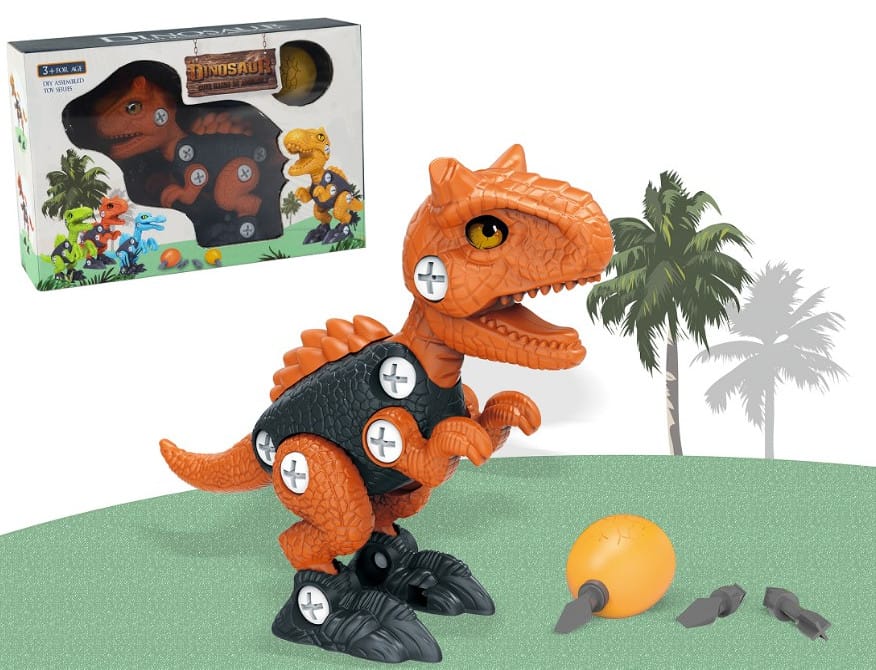 Klocki Konstrukcyjne DINOZAUR Do Skręcania I Rozkręcania Zestaw Klocków 36 El.