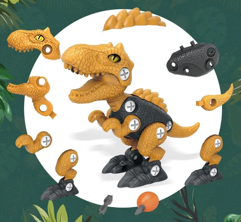 Klocki Konstrukcyjne DINOZAUR Do Skręcania I Rozkręcania Zestaw Klocków 36 El.