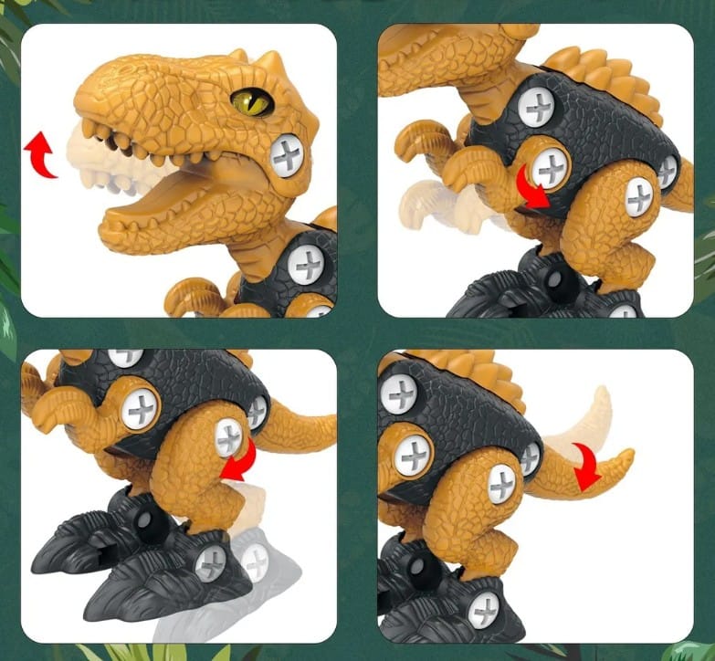 Klocki Konstrukcyjne DINOZAUR Do Skręcania I Rozkręcania Zestaw Klocków 36 El.