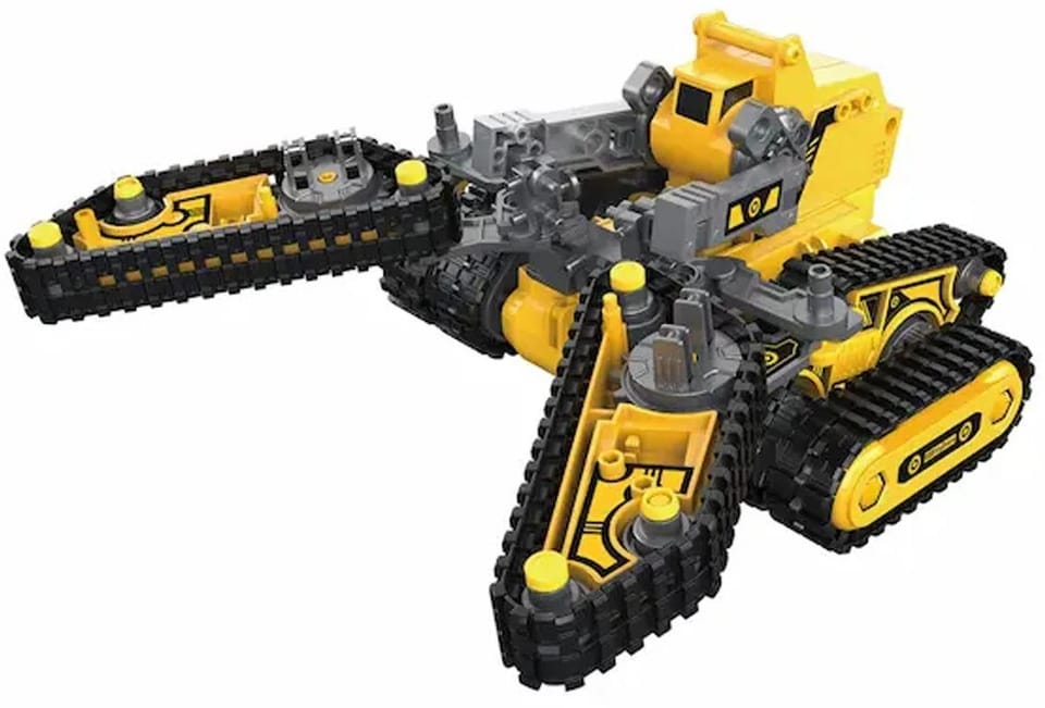 Klocki 176 El. Zestaw do składania MASZYNY BUDOWALNE 4w1 RC Koparka Czołg Wózek Widłowy Zdalnie Sterowane
