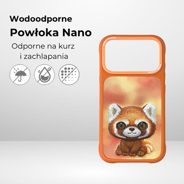Etui Nimmy Big Eyed Pet 2.0 Raccoon do   iPhone 17 Pro pomarańczowy