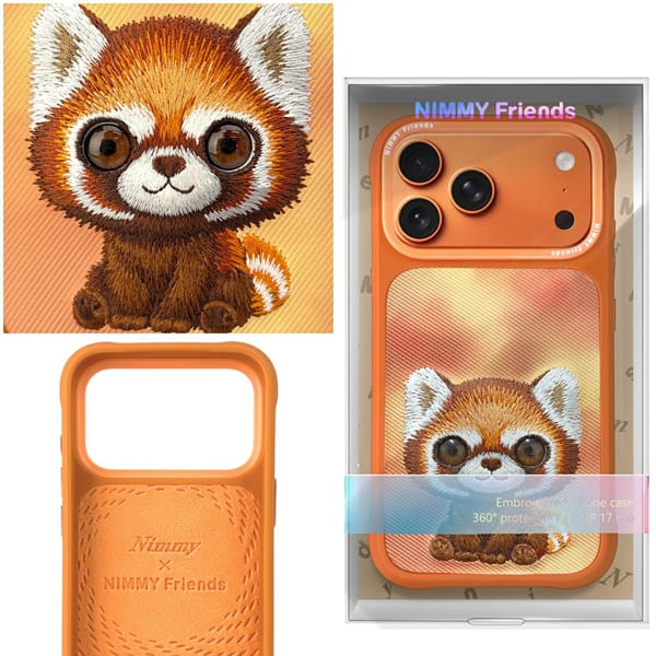 Etui Nimmy Big Eyed Pet 2.0 Raccoon do   iPhone 17 Pro pomarańczowy