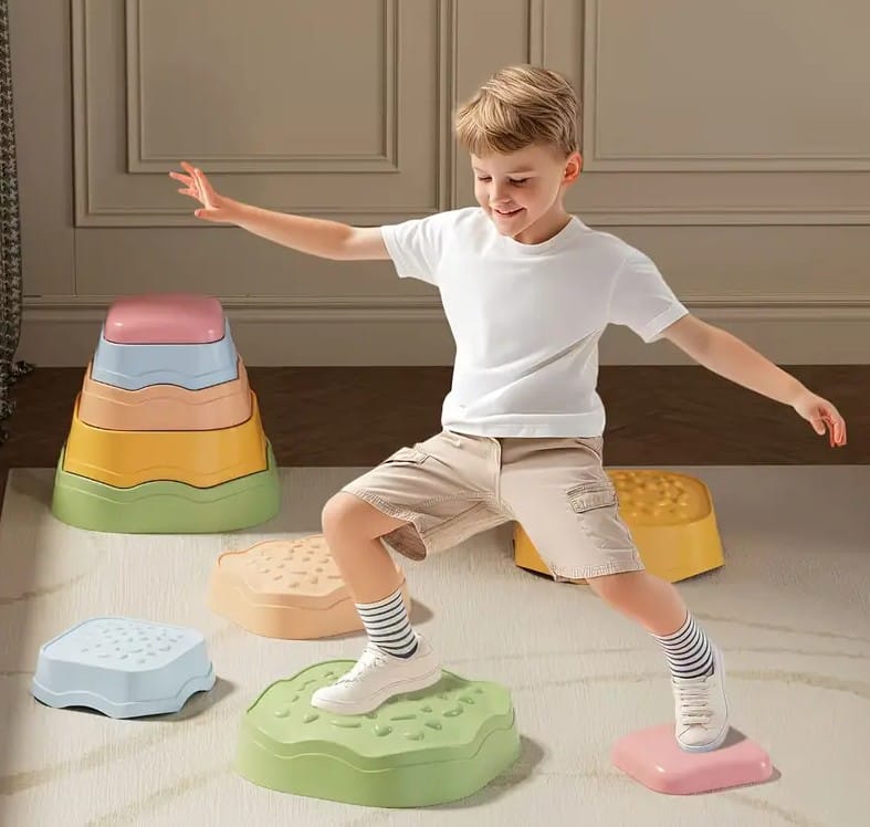 Ścieżka Sensoryczna Dla Dzieci KAMIENIE BALANSUJĄCE 5 Szt Równowaga Trening Równowagi