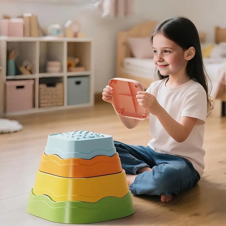 Ścieżka Sensoryczna Dla Dzieci KAMIENIE BALANSUJĄCE 5 Szt Równowaga Trening Równowagi