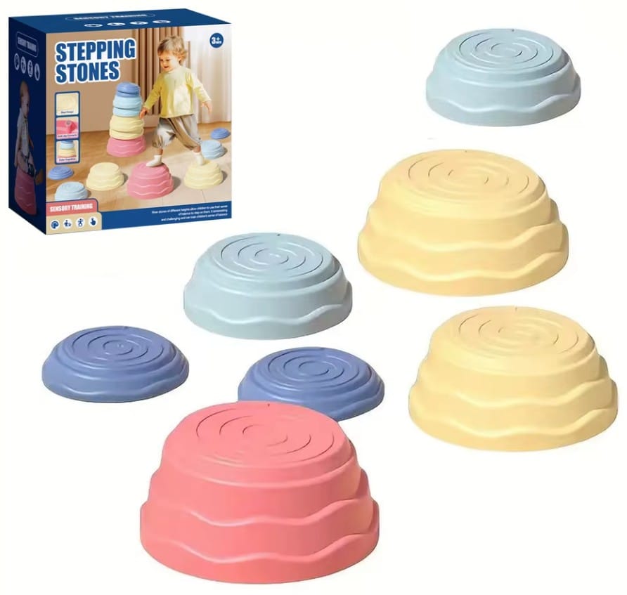Ścieżka Sensoryczna Dla Dzieci KAMIENIE BALANSUJĄCE 7 Szt Równowaga Trening Równowagi