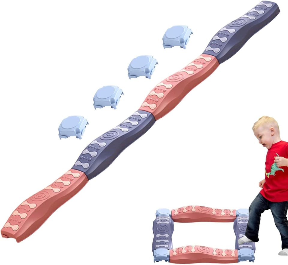 Ścieżka Sensoryczna Dla Dzieci KAMIENIE BALANSUJĄCE Do Ćwiczenia Równowagi 4 Szt Trening Nowa Wersja 6 Podkładek W Stopniach