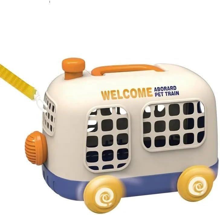 Zestaw Małego Weterynarza Transporter Dla Psa + Akcesoria Klatka Dla Zwierząt Weterynarz Doktor Pies Pluszak