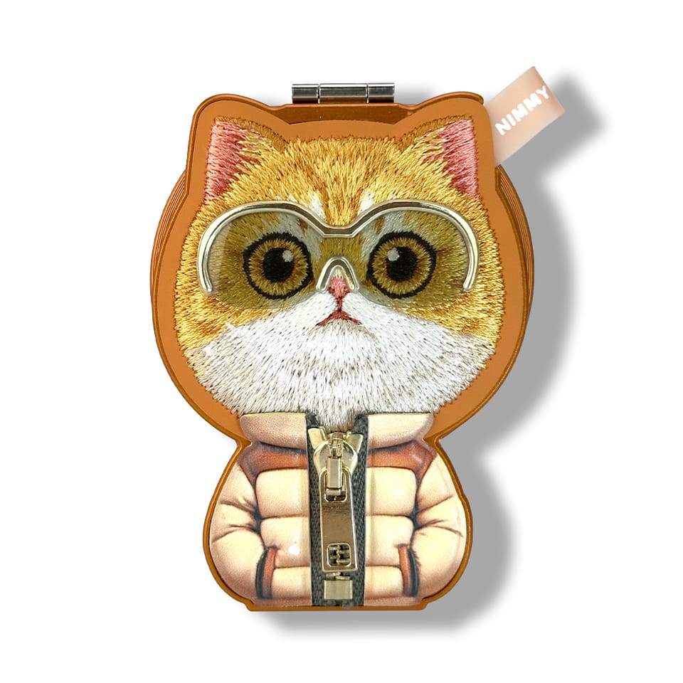 Etui Nimmy Cool&Cute 2.0 Cat do iPhone   17 Pro z magnetyczną zawieszką pomarańczowy