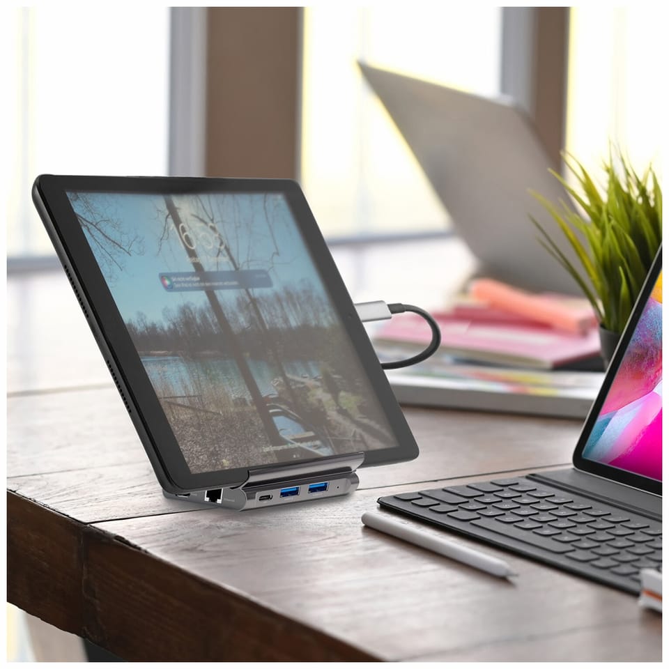 Podstawka pod Tablet/Telefon Hub 4smarts 7w1 DeX 2xUSB-C/2xUSB-A/HDMI/SD/MicroSD/RJ45