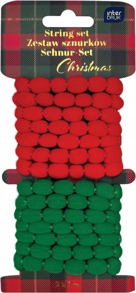 Zestaw sznurków ozdobnych 2x1m Christmas INTERDRUK