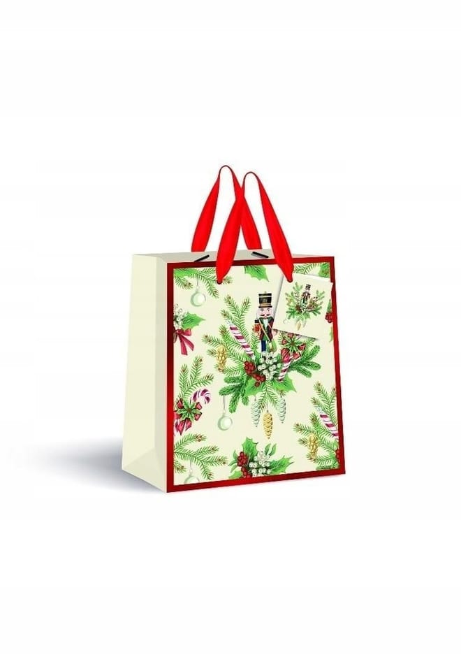 Torebka prezentowa mała Cream Boże Narodzenie 190g 18x23x10cm INTERDRUK