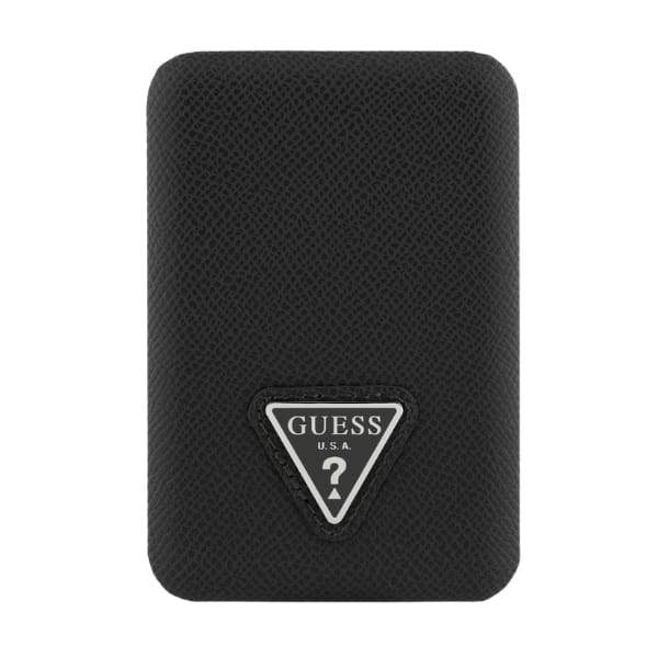 Powerbank indukcyjny Guess Grained       Triangle 5000mAh 15W USB-C MagSafe czarny
