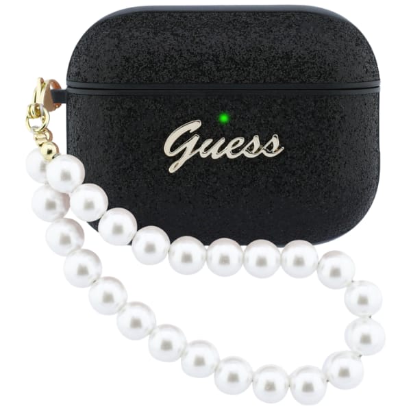 Etui Guess Glitter Pearl Strap do        AirPods Pro 3 czarny