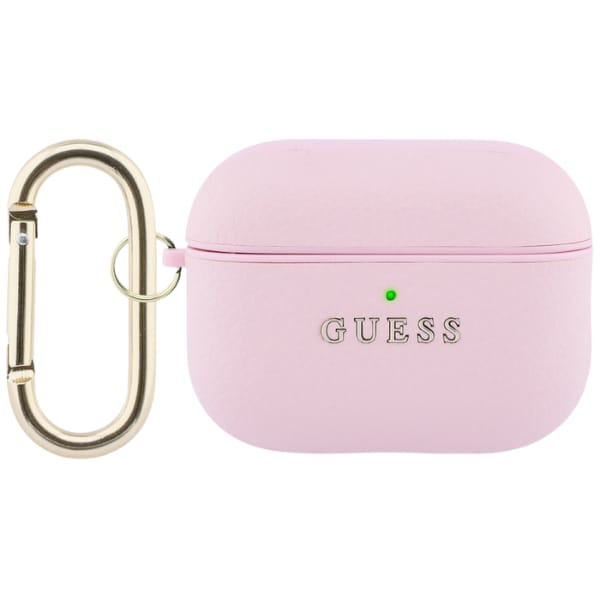 Etui Guess Grained Classic Logo do       AirPods Pro 3 różowy