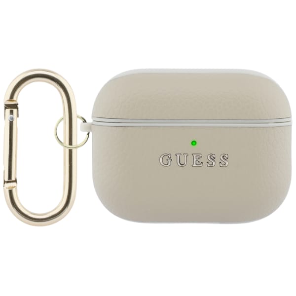 Etui Guess Grained Classic Logo Hook do  AirPods Pro 3 złoty