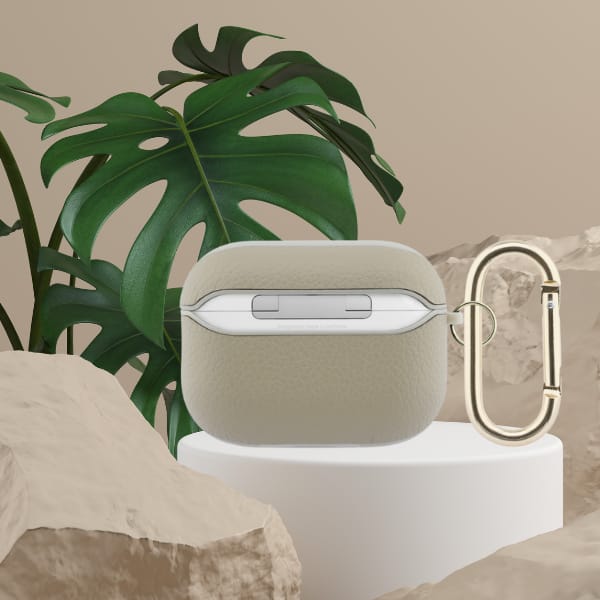 Etui Guess Grained Classic Logo Hook do  AirPods Pro 3 złoty