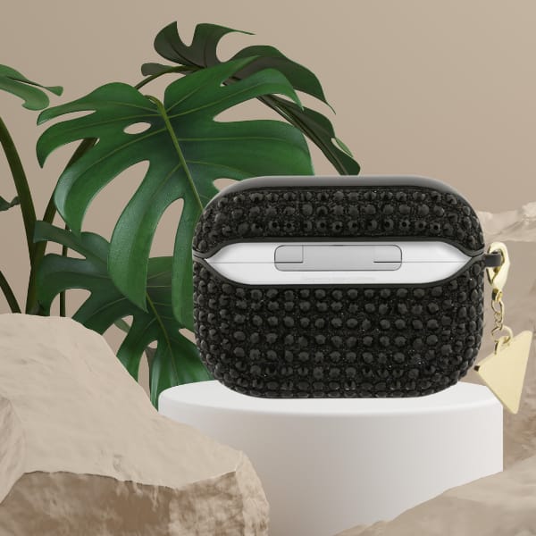 Etui Guess Rhinestone Triangle Charm do  AirPods Pro 3 czarny