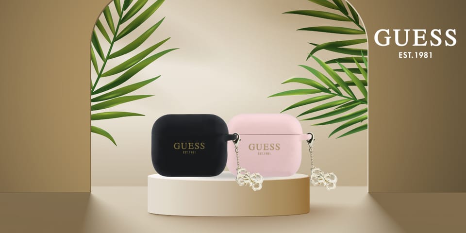 Etui Guess Silicone 4G Charm do AirPods  Pro 3 różowy