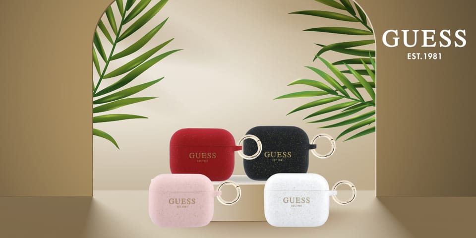Etui Guess Silicone Glitter Ring do      AirPods Pro 3 różowy