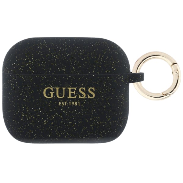 Etui Guess Silicone Glitter Ring do      AirPods Pro 3 czarny