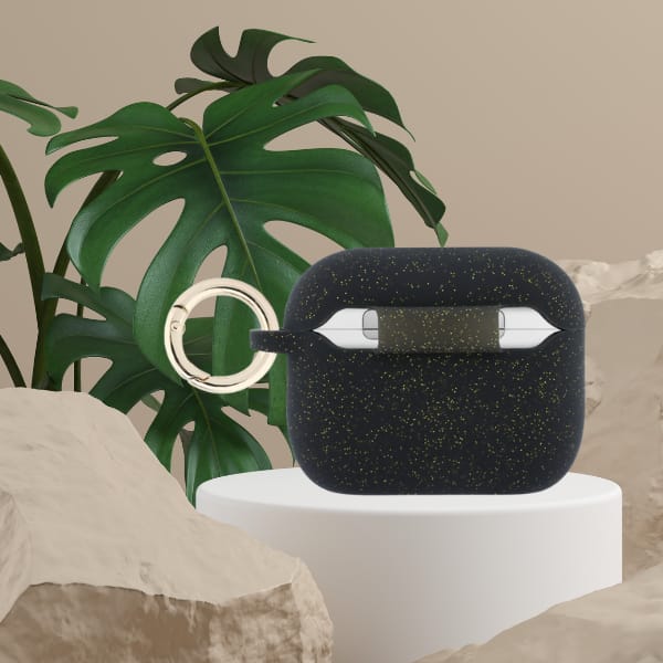 Etui Guess Silicone Glitter Ring do      AirPods Pro 3 czarny