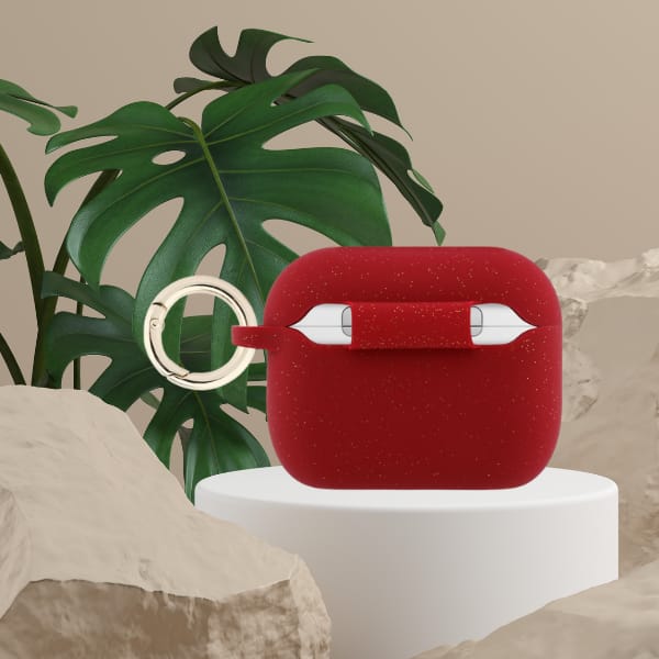 Etui Guess Silicone Glitter Ring do      AirPods Pro 3 fuksja