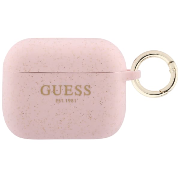 Etui Guess Silicone Glitter Ring do      AirPods Pro 3 różowy