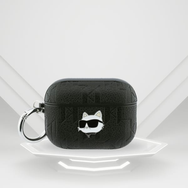 Etui Karl Lagerfeld Monogram Choupette   Head do AirPods Pro 3 czarny