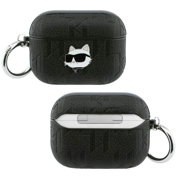 Etui Karl Lagerfeld Monogram Choupette   Head do AirPods Pro 3 czarny