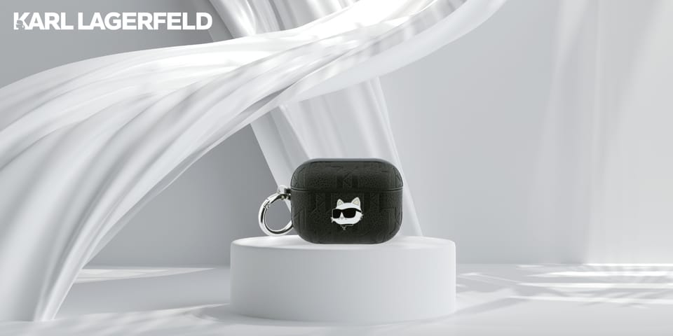 Etui Karl Lagerfeld Monogram Choupette   Head do AirPods Pro 3 czarny