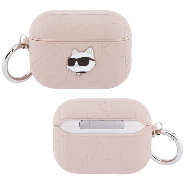 Etui Karl Lagerfeld Monogram Choupette   Head do AirPods Pro 3 różowy