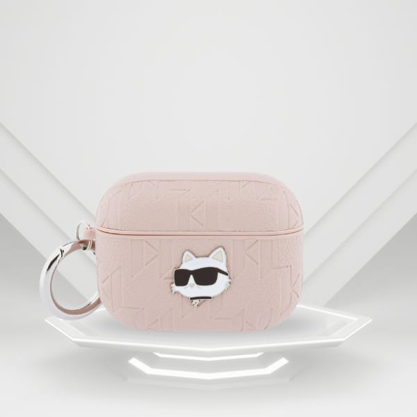 Etui Karl Lagerfeld Monogram Choupette   Head do AirPods Pro 3 różowy