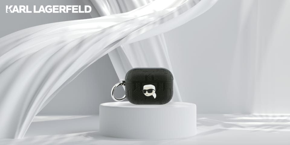 Etui Karl Lagerfeld Monogram Karl Head   do AirPods Pro 3 czarny