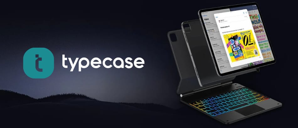 Etui Typecase Edge + z klawiaturą do     iPad Air 13" 2024/2025 włókno węglowe